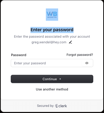 Password entry